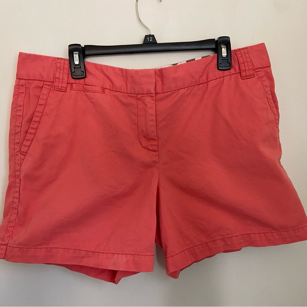 J. Crew Coral Chino Shorts Classic Cotton Style